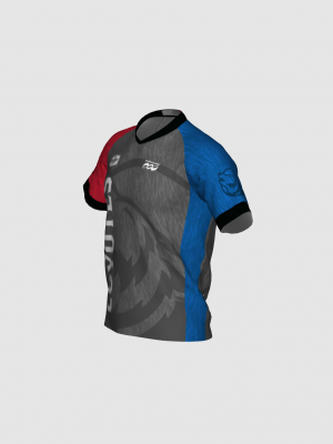 Podiumwear Men's Silver Short Sleeve MTB Jersey - New Fabric 2025!