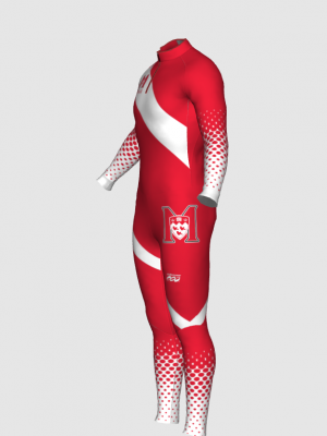 Podiumwear Unisex Silver Two-Piece Race Suit