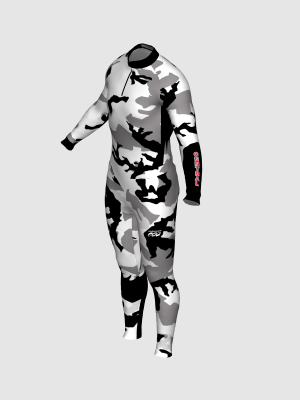 Podiumwear Unisex Silver Two-Piece Race Suit