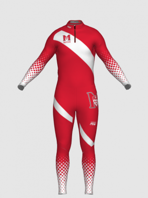 Podiumwear Unisex Silver Two-Piece Race Suit