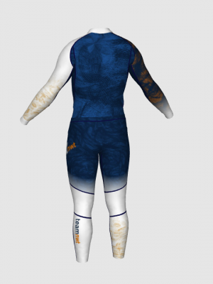 Podiumwear Unisex Gold Two-Piece Race Suit