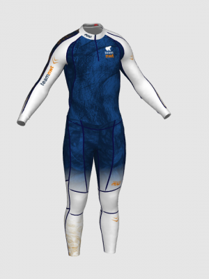 Podiumwear Unisex Gold Two-Piece Race Suit