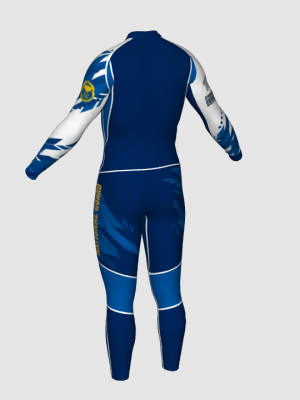 Podiumwear Unisex Gold Two-Piece Race Suit