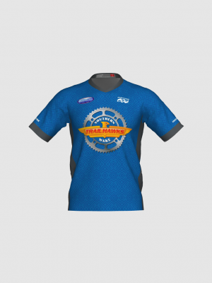 Podiumwear Men's Silver Short Sleeve MTB Jersey - New Fabric 2025!
