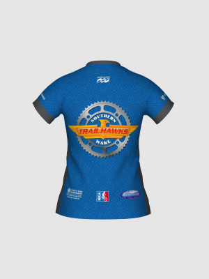 Podiumwear Women's Silver Short Sleeve MTB Jersey - NEW FABRIC 2025!
