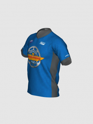 Podiumwear Men's Silver Short Sleeve MTB Jersey - New Fabric 2025!