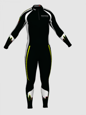 Podiumwear Unisex Silver Two-Piece Race Suit