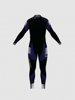 Podiumwear Unisex Silver Two-Piece Race Suit