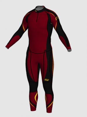 Podiumwear Unisex Gold Two-Piece Race Suit