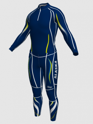 Podiumwear Unisex Gold Two-Piece Race Suit