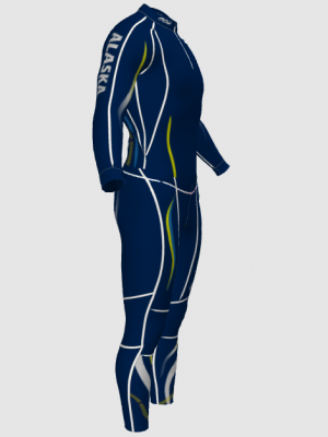 Podiumwear Unisex Gold Two-Piece Race Suit