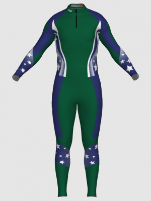 Podiumwear Unisex Silver Two-Piece Race Suit