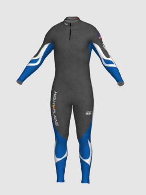 Podiumwear Unisex Silver Two-Piece Race Suit