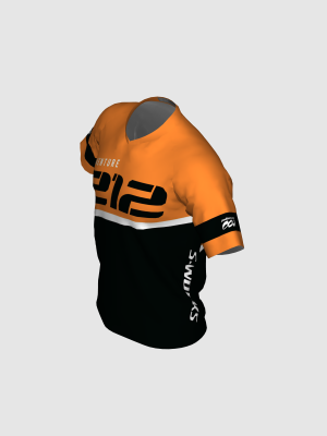 Podiumwear Men's Silver Short Sleeve MTB Jersey - New Fabric 2025!