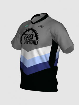 Podiumwear Men's Silver Short Sleeve MTB Jersey - New Fabric 2025!