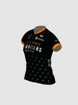 Podiumwear Women's Silver Short Sleeve MTB Jersey - NEW FABRIC 2025!