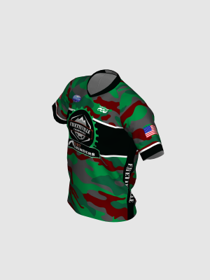 Podiumwear Men's Silver Short Sleeve MTB Jersey - New Fabric 2025!