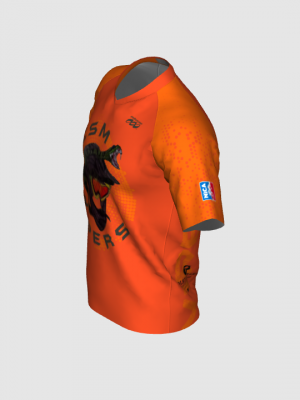 Podiumwear Men's Silver Short Sleeve MTB Jersey - New Fabric 2025!