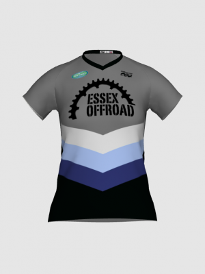 Podiumwear Women's Silver Short Sleeve MTB Jersey - NEW FABRIC 2025!