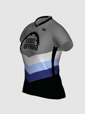 Podiumwear Women's Silver Short Sleeve MTB Jersey - NEW FABRIC 2025!