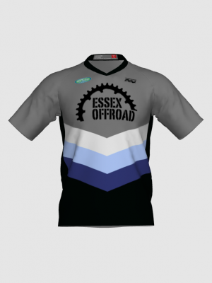 Podiumwear Men's Silver Short Sleeve MTB Jersey - New Fabric 2025!