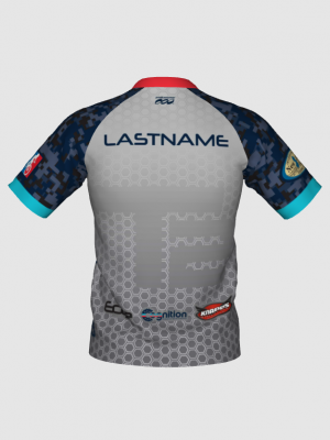 Podiumwear Men's Silver Short Sleeve MTB Jersey - New Fabric 2025!