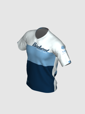 Podiumwear Men's Silver Short Sleeve MTB Jersey - New Fabric 2025!