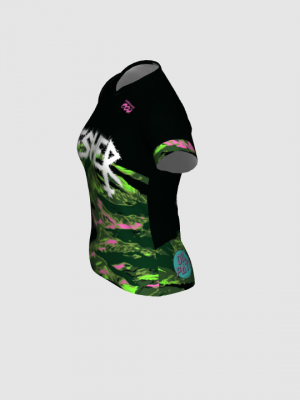 Podiumwear Women's Silver Short Sleeve MTB Jersey - NEW FABRIC 2025!