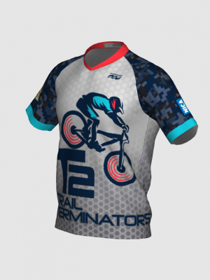 Podiumwear Men's Silver Short Sleeve MTB Jersey