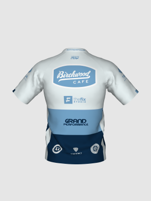 Podiumwear Men's Silver Short Sleeve MTB Jersey - New Fabric 2025!