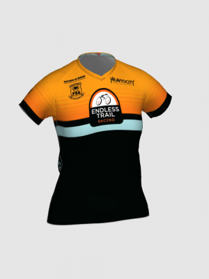 Podiumwear Women's Silver Short Sleeve MTB Jersey - NEW FABRIC 2025!