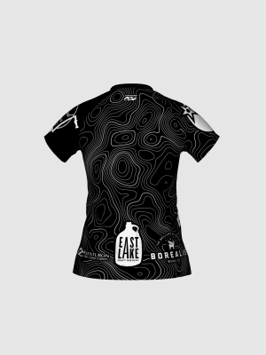 Podiumwear Women's Silver Short Sleeve MTB Jersey - NEW FABRIC 2025!