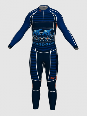 Podiumwear Unisex Gold Two-Piece Race Suit