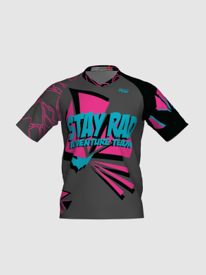 Podiumwear Men's Silver Short Sleeve MTB Jersey - New Fabric 2025!