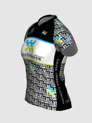 Podiumwear Women's Silver Short Sleeve MTB Jersey - NEW FABRIC 2025!
