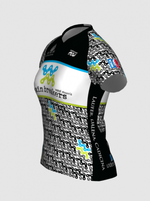 Podiumwear Women's Silver Short Sleeve MTB Jersey