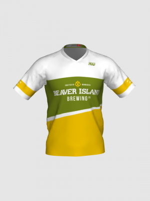 Podiumwear Men's Silver Short Sleeve MTB Jersey - New Fabric 2025!