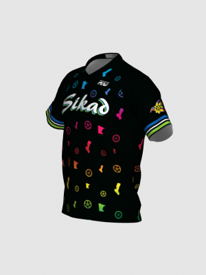 Podiumwear Men's Silver Short Sleeve MTB Jersey - New Fabric 2025!