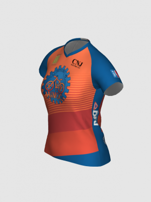Podiumwear Women's Silver Short Sleeve MTB Jersey - NEW FABRIC 2025!