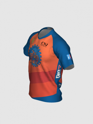 Podiumwear Men's Silver Short Sleeve MTB Jersey - New Fabric 2025!