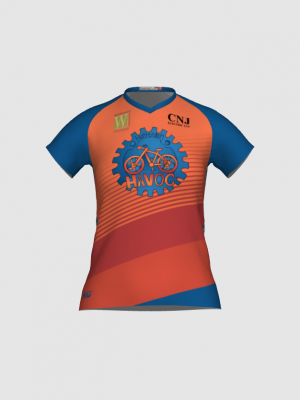 Podiumwear Women's Silver Short Sleeve MTB Jersey - NEW FABRIC 2025!