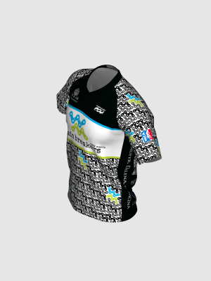 Podiumwear Men's Silver Short Sleeve MTB Jersey - New Fabric 2025!