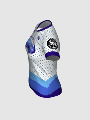 Podiumwear Women's Silver Short Sleeve MTB Jersey - NEW FABRIC 2025!