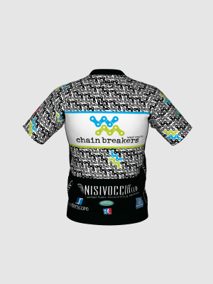 Podiumwear Men's Silver Short Sleeve MTB Jersey - New Fabric 2025!