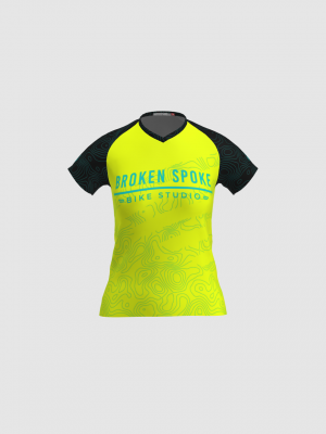 Podiumwear Women's Silver Short Sleeve MTB Jersey - NEW FABRIC 2025!