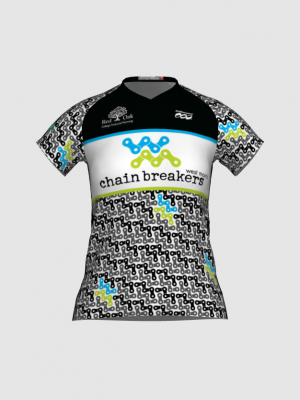 Podiumwear Women's Silver Short Sleeve MTB Jersey - NEW FABRIC 2025!
