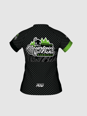 Podiumwear Women's Silver Short Sleeve MTB Jersey - NEW FABRIC 2025!