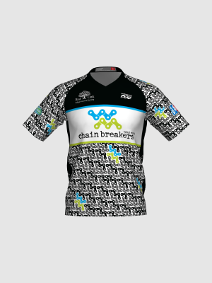 Podiumwear Men's Silver Short Sleeve MTB Jersey