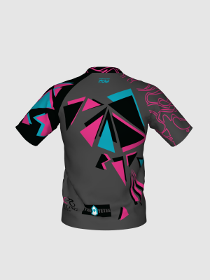 Podiumwear Men's Silver Short Sleeve MTB Jersey - New Fabric 2025!