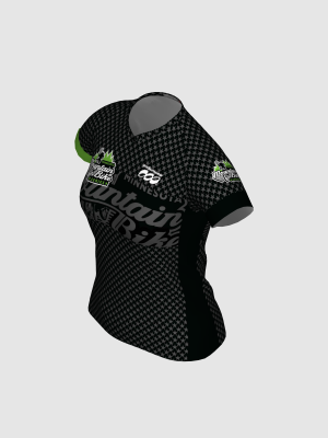 Podiumwear Women's Silver Short Sleeve MTB Jersey - NEW FABRIC 2025!